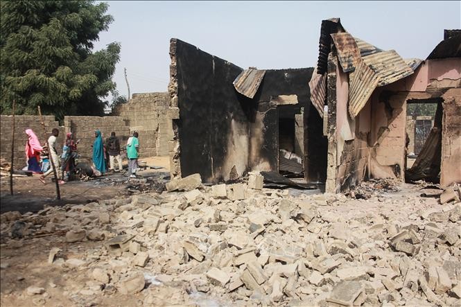 Một vụ tấn công của phiến quân Boko Haram tại Maiduguri, thủ phủ bang Borno, Nigeria. Ảnh: AFP