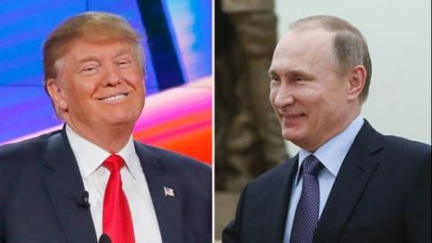 Tổng thống Mỹ Donald Trump và người đồng nhiệm Nga Vladimir Putin 