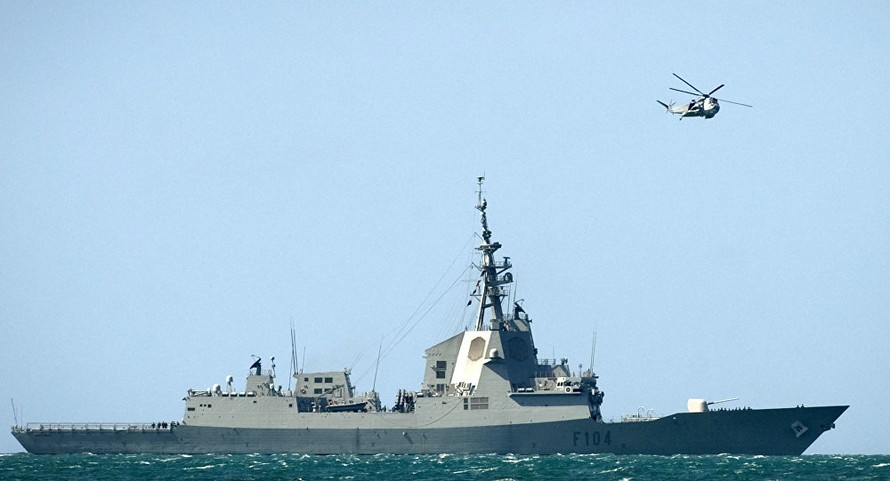  Tàu khu trục Méndez Núñez của Tây Ban Nha. Ảnh: AFP