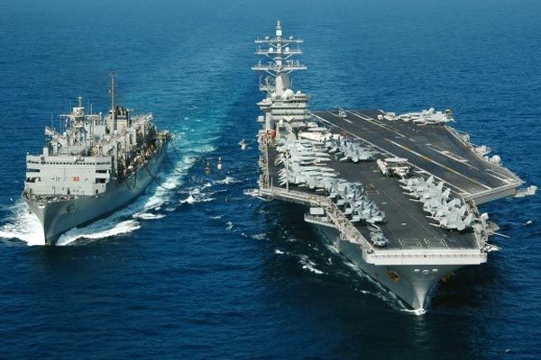 Các tàu chiến Mỹ đang triển khai ở Vùng Vịnh. Ảnh: Hải quân Mỹ