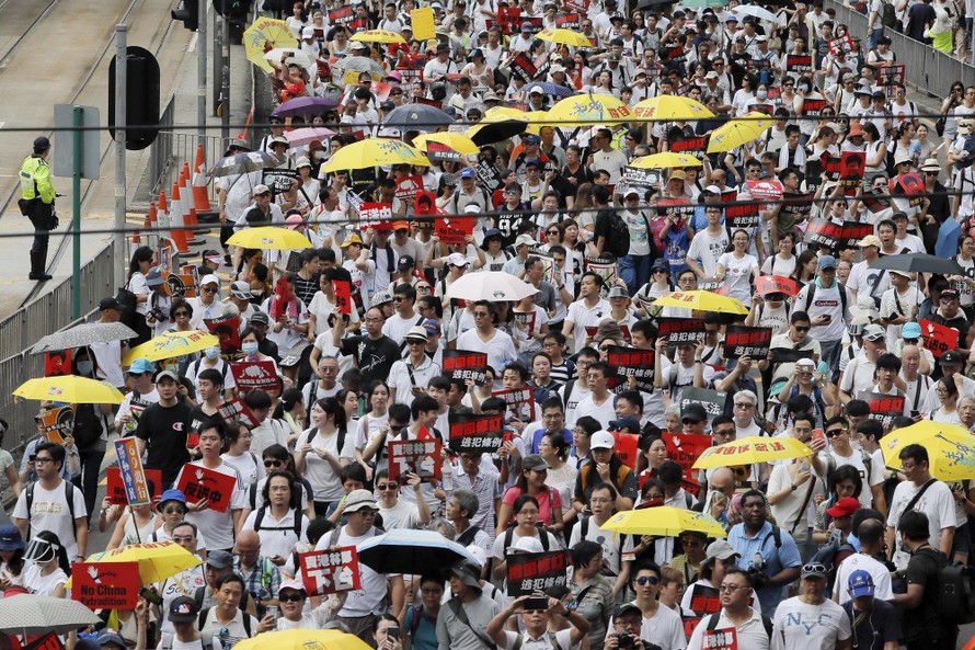 Số người biểu tình ở Hong Kong được cho là cao ở mức kỷ lục trong 15 năm qua
