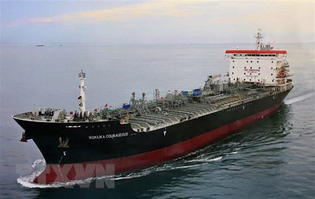 Tàu chở dầu Kokuka Courageous thuộc hãng vận tải biển Kokuka Sangyo của Nhật Bản. (Nguồn: AFP/TTXVN)