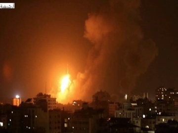 Israel không kích vào Syria lúc nửa đêm. Ảnh: Twitter
