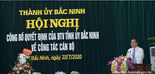 Ông Nguyễn Nhân Chinh - Tân bí thư thành ủy Bắc Ninh. Ảnh: thanhuybacninh.gov.vn