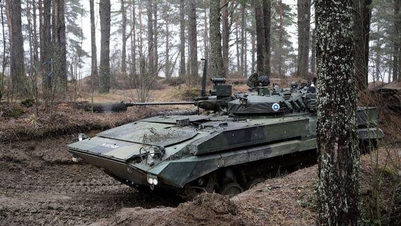 Ảnh minh họa: Một chiếc xe tăng của Lực lượng Phòng vệ Phần Lan