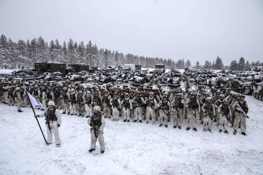 Lực lượng đa quốc gia diễn tập quân sự chung tại Thụy Điển năm 2019. 