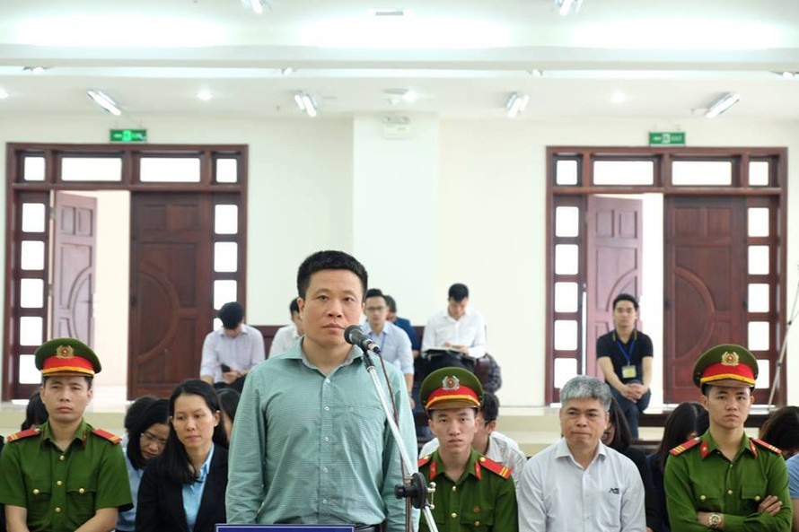 Bị cáo Hà Văn Thắm trong phiên tòa ngày 20/4