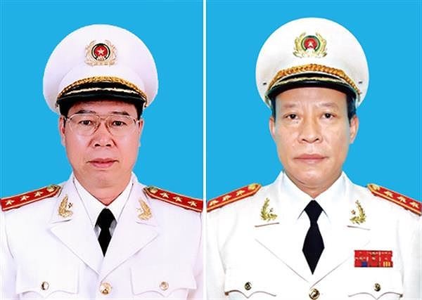 Thương tướng Bùi Văn Nam (bên trái) và Thượng tướng Lê Quý Vương
