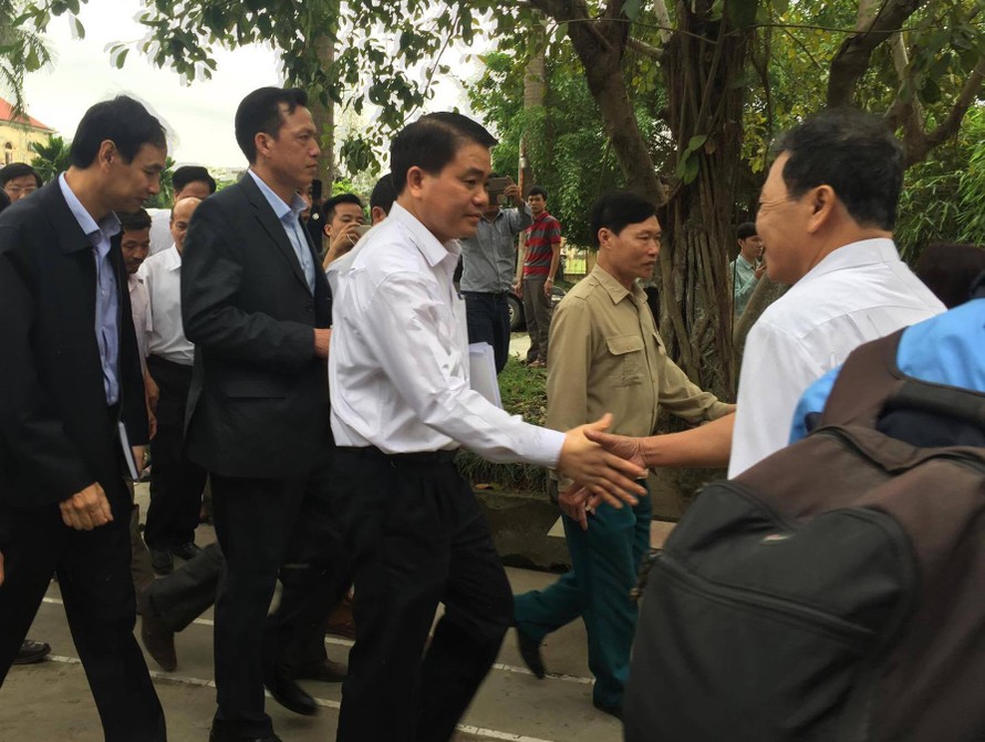Chủ tịch UBND TP Hà Nội Nguyễn Đức Chung từng có cuộc đối thoại với người dân Đồng Tâm