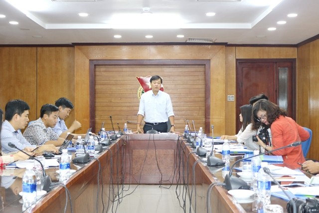 Anh Lê Quốc Phong, Bí thư thứ nhất T.Ư Đoàn, Chủ tịch Hội Sinh viên Việt Nam phát biểu tại Hội nghị.