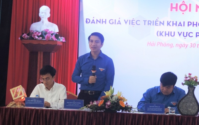  Anh Nguyễn Ngọc Lương, Bí thư T.Ư Đoàn, Chủ tịch Hội đồng Đội T.Ư dự và chủ trì hội nghị.