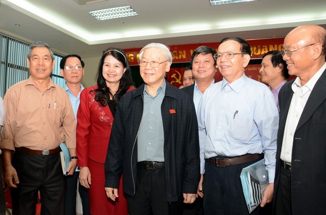 Tổng Bí thư Nguyễn Phú Trọng trong một lần tiếp xúc cử tri Hà Nội