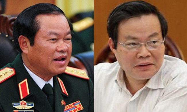 Đại tướng Đỗ Bá Tỵ (trái) và ông Phùng Quốc Hiển vừa được chính thức đề cử làm Phó Chủ tịch Quốc hội. Ảnh: Dân Trí