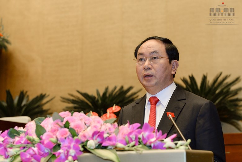 Chủ tịch nước Trần Đại Quang đề nghị Quốc hội phê chuẩn Công hàm thỏa thuận cấp thị thực Việt Nam - Hoa Kỳ