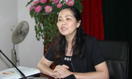 Lê Thị Kim Oanh, Phó Chủ tịch Thường trực Uỷ ban Trung ương MTTQ TP Hà Nội thông tin sơ bộ kết quả hiệp thương lần 3. Ảnh LD