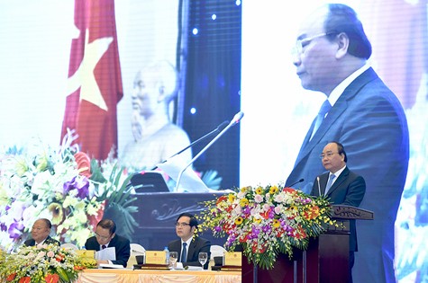 Thủ tướng Nguyễn Xuân Phúc đánh giá cao vai trò của Hiệp hội DNNVV. Ảnh CP