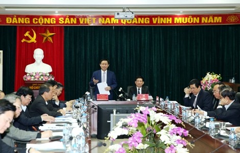 Phó Thủ tướng Vương Đình Huệ dự cuộc họp chuyên đề của Kiểm toán Nhà nước. Ảnh TC