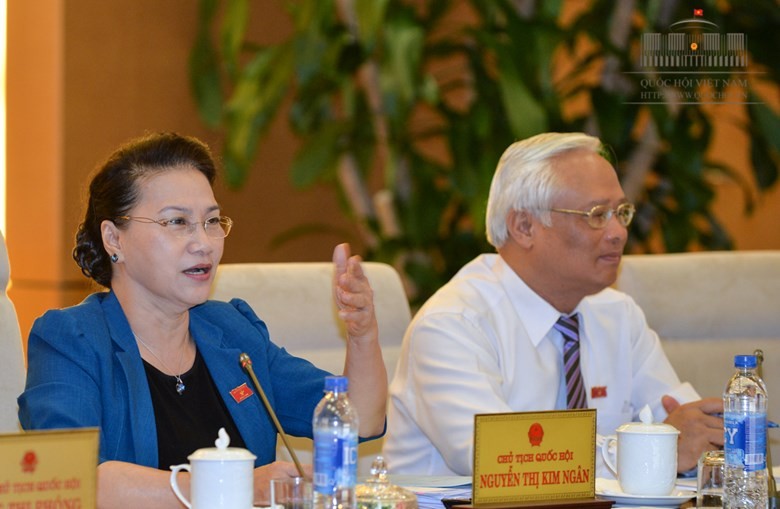 Chủ tịch Quốc hội Nguyễn Thị Kim Ngân tại phiên họp Uỷ ban Thường vụ Quốc hội