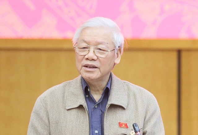 Tổng Bí thư, Chủ tịch nước Nguyễn Phú Trọng chia sẻ với cử tri Hà Nội.