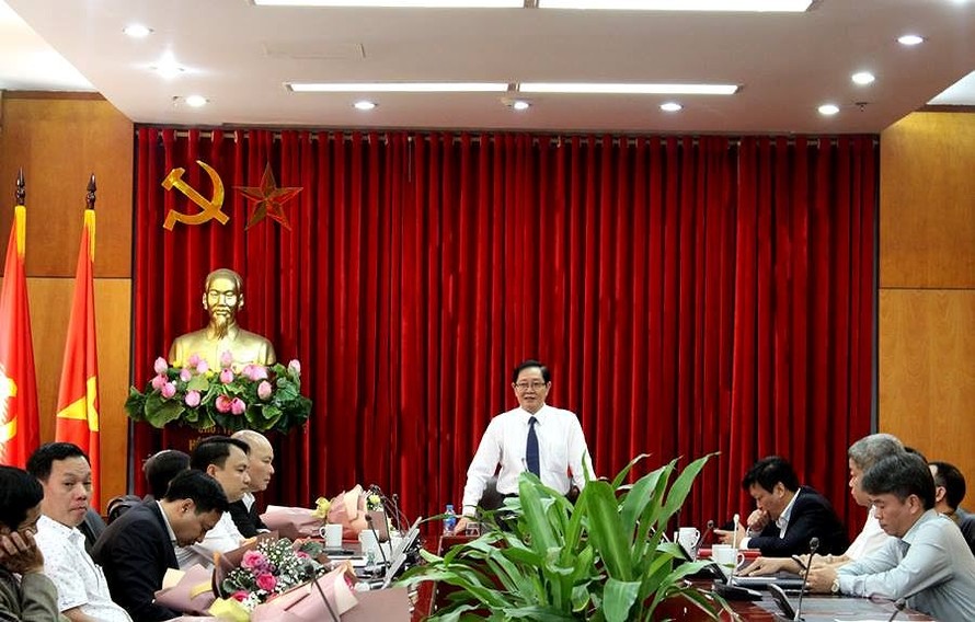 Bộ trưởng Bộ Nội vụ Lê Vĩnh Tân phát biểu giao nhiệm vụ