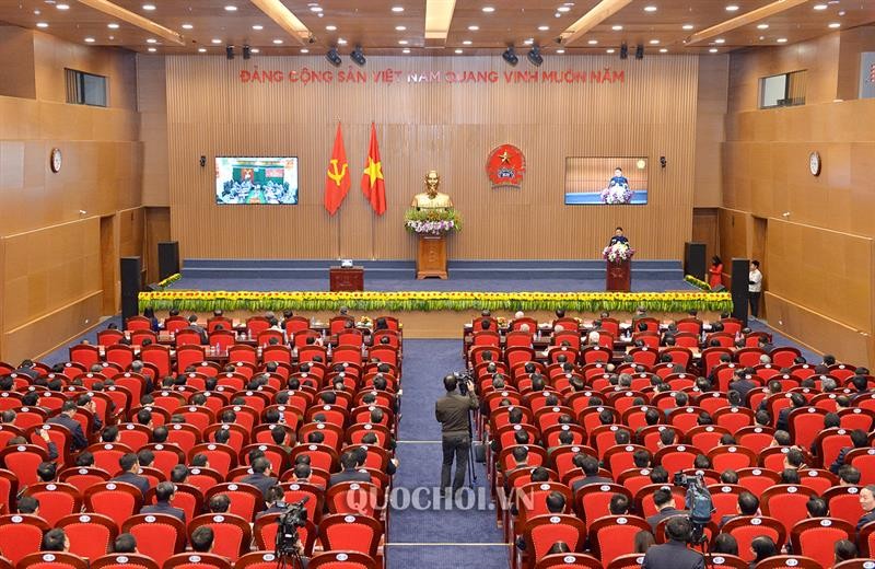 Chủ tịch Quốc hội Nguyễn Thị Kim Ngân phát biểu tại Hội nghị nghị triển khai công tác năm 2019 của ngành Kiểm sát nhân dân. Ảnh QH