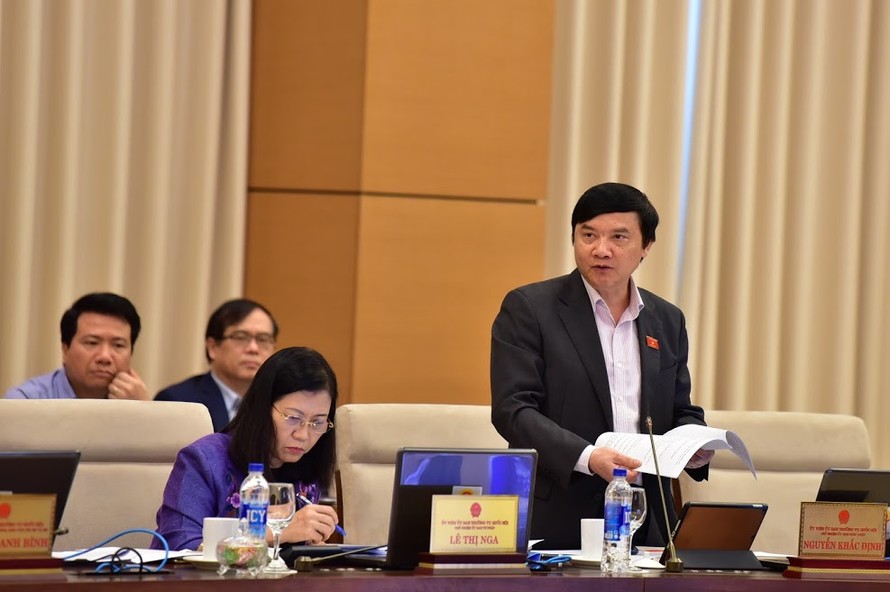 Chủ nhiệm Uỷ ban Pháp luật Nguyễn Khắc Định. Ảnh Quang Khánh
