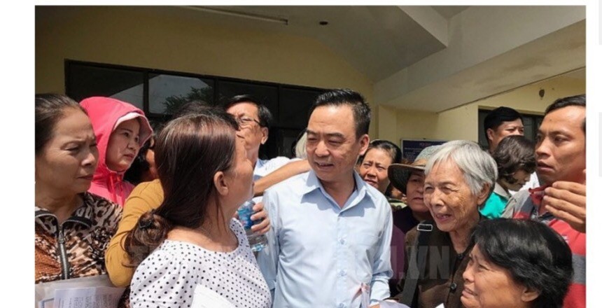 Trưởng Ban tiếp công dân Trung ương Nguyễn Hồng Điệp với bà con Thủ Thiêm