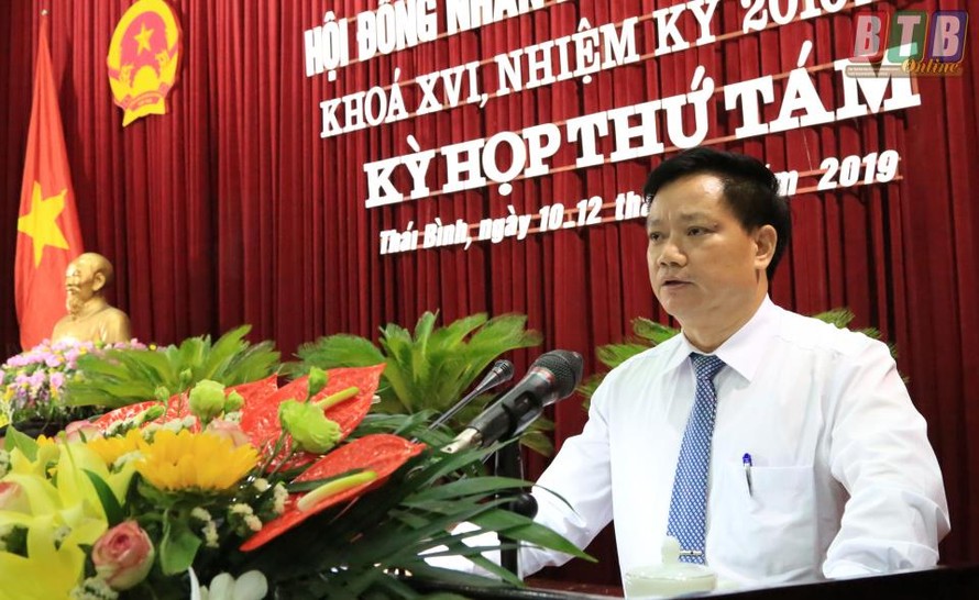 Tân Phó chủ tịch UBND tỉnh Nguyễn Khắc Thận. Ảnh: Báo Thái Bình