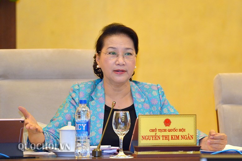 Chủ tịch Quốc hội Nguyễn Thị Kim Ngân tại phiên họp. Ảnh QH
