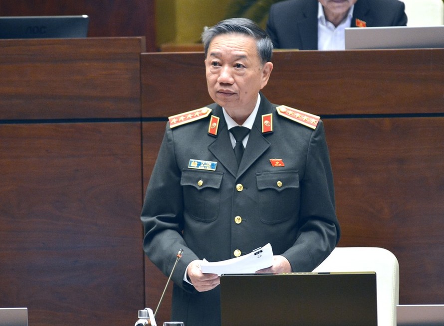 Đại tướng Tô Lâm, Bộ trưởng Bộ Công an. Ảnh Như Ý