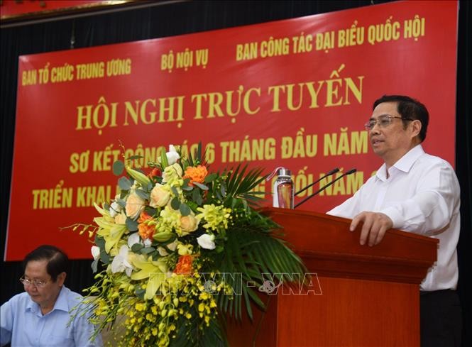Trưởng ban Tổ chức Trung ương Phạm Minh Chính. Ảnh TTXVN