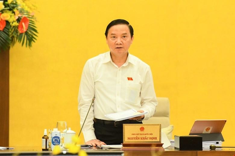 Phó Chủ tịch Quốc hội Nguyễn Khắc Định. Ảnh QH