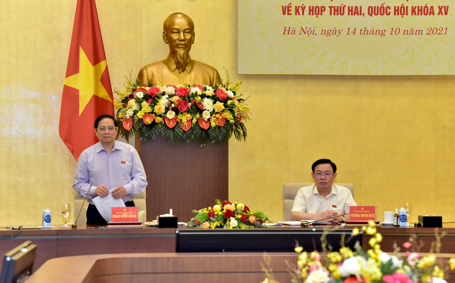 Thủ tướng Chính phủ Phạm Minh Chính phát biểu tại hội nghị. Ảnh T.C