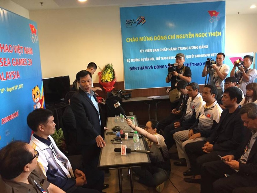 Bộ trưởng Nguyễn Ngọc Thiện đánh giá cao tinh thần vượt khó của đoàn TTVN.