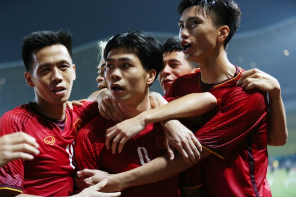 Olympic Việt Nam lập cột mốc lịch sử mới cho bóng đá Việt Nam. Ảnh: Vnexpress.