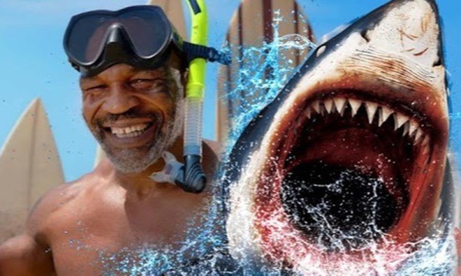 Mục kích tay đấm thép Mike Tyson 'chiến đấu' với cá mập