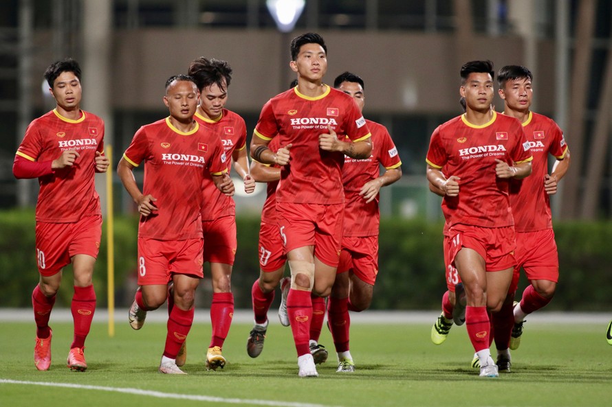 Đội tuyển Việt Nam tập trung cho vòng loại World Cup. Ảnh: Hữu Phạm (từ UAE)