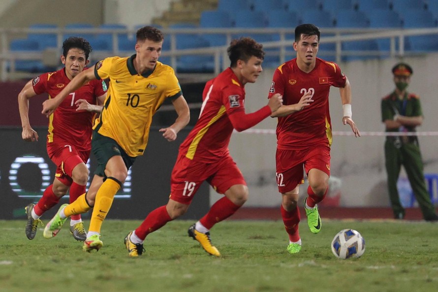 Đội tuyển Việt Nam nhận thất bại 0-1 trước Australia. ảnh: Mạnh Thắng