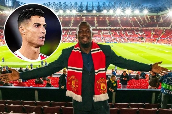 Usain Bolt đến Old Trafford cổ vũ Ronaldo thi đấu