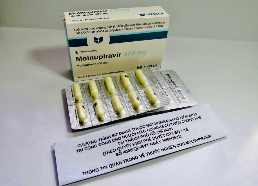 Thuốc Molnupiravir điều trị COVID-19 được dùng cho F0 tại cộng đồng ở TPHCM