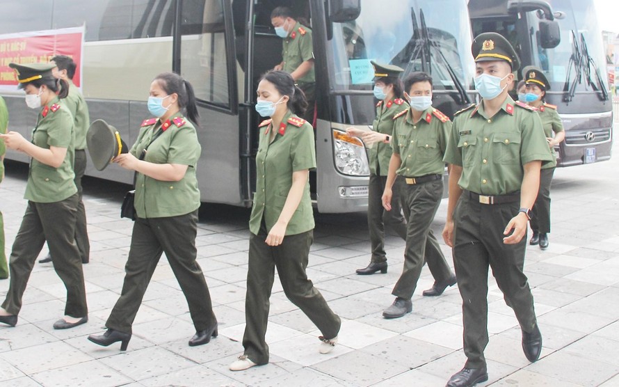 Các cán bộ, y, bác sỹ của Bộ Công an có mặt tại Bắc Giang