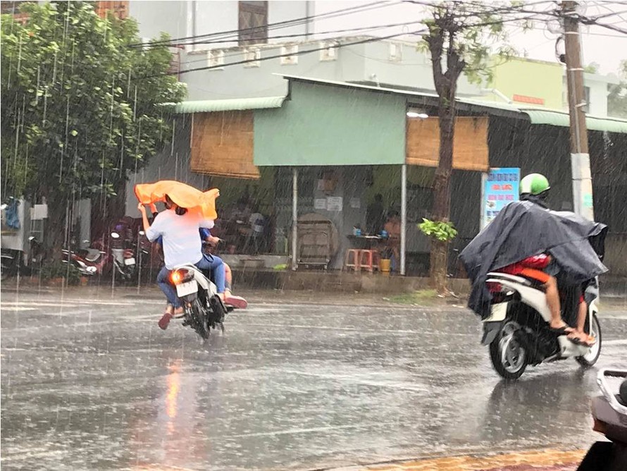 Khu vực huyện Cần giờ có mưa ngày càng lớn.