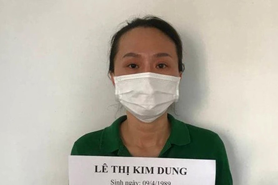 Lê Thị Kim Dung tại Công an.