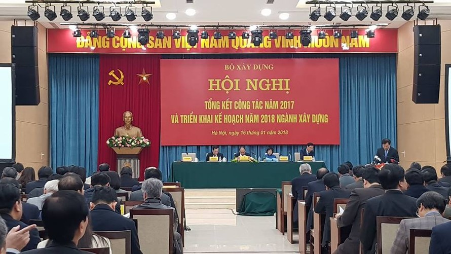 Thứ trưởng Bộ Xây dựng Lê Quang Hùng phát biểu tại Hội nghị 