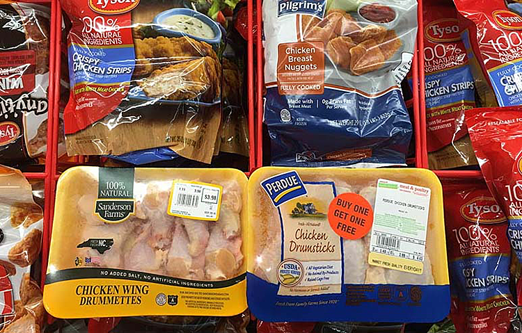 Thịt gà Mỹ và trong nước giảm giá so với năm ngoái
