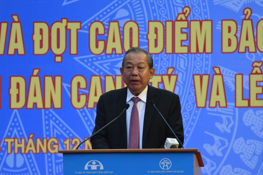 Phó Thủ tướng Trương Hoà Bình phát biểu tại Lễ ra quân Năm an toàn giao thông 2020