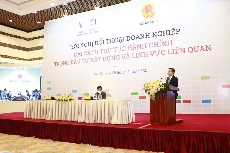 Bộ trưởng Bộ Xây dựng Nguyễn Thanh Nghị phát biểu tại Hội nghị.