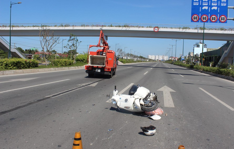 Hiện trường vụ tai nạn.