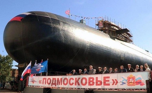 Lễ ra mắt tàu ngầm Podoskovye của Nga. Ảnh: Zvezdochka
