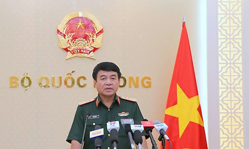 Thượng tướng Võ Văn Tuấn trong cuộc tiếp xúc báo chí chiều 24/6.